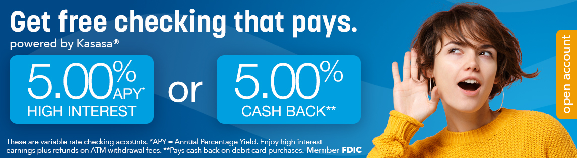 Earn more with 5.00% APY High Interest or 5.00% Cash Back Checking at Rhinebeck Bank
